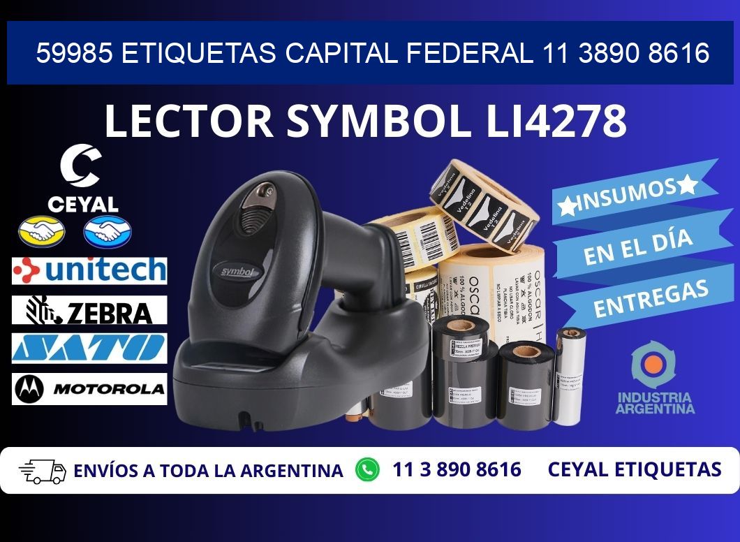 59985 ETIQUETAS CAPITAL FEDERAL 11 3890 8616