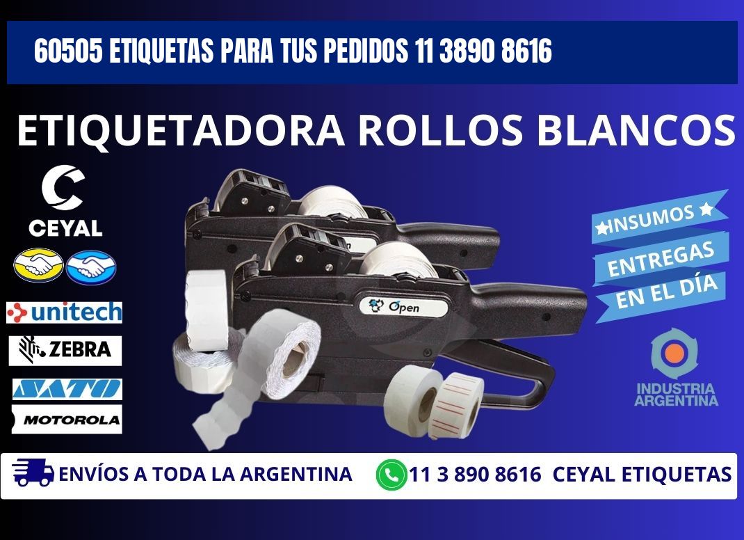 60505 ETIQUETAS PARA TUS PEDIDOS 11 3890 8616