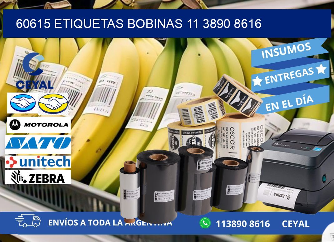 60615 ETIQUETAS BOBINAS 11 3890 8616