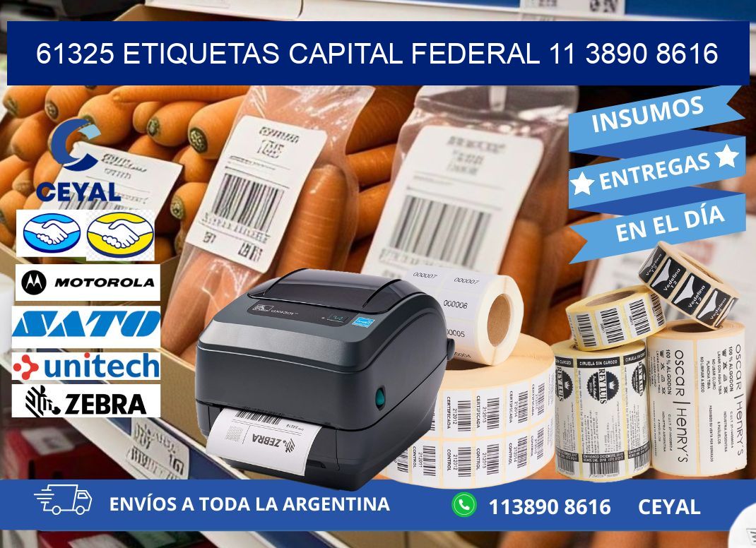 61325 ETIQUETAS CAPITAL FEDERAL 11 3890 8616