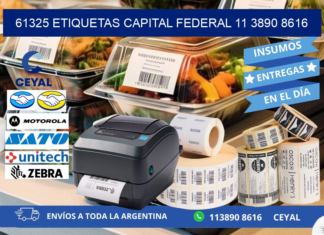 61325 ETIQUETAS CAPITAL FEDERAL 11 3890 8616
