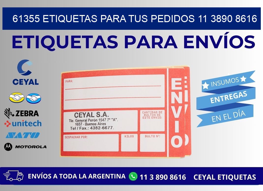 61355 ETIQUETAS PARA TUS PEDIDOS 11 3890 8616