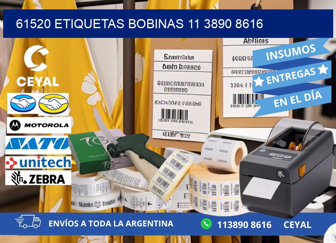 61520 ETIQUETAS BOBINAS 11 3890 8616