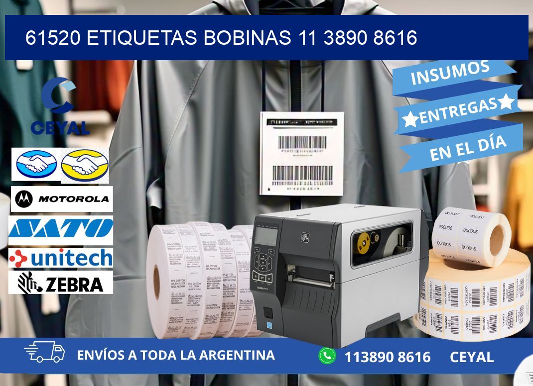 61520 ETIQUETAS BOBINAS 11 3890 8616