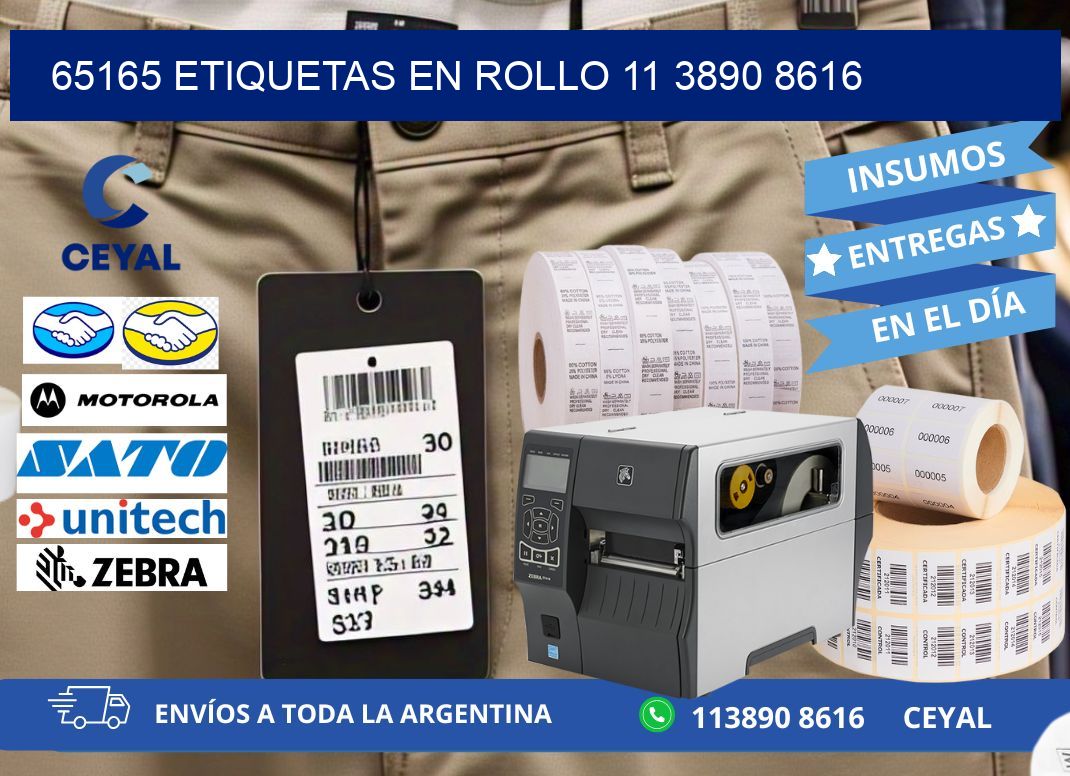 65165 ETIQUETAS EN ROLLO 11 3890 8616