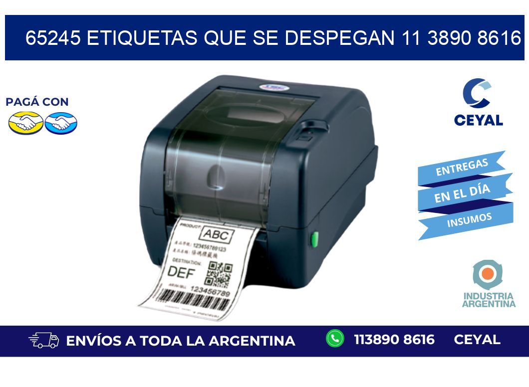 65245 ETIQUETAS QUE SE DESPEGAN 11 3890 8616