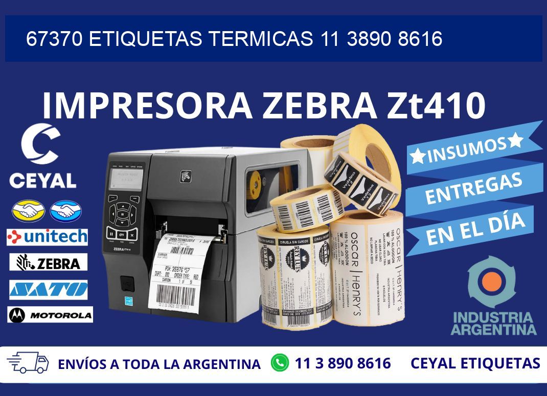 67370 ETIQUETAS TERMICAS 11 3890 8616