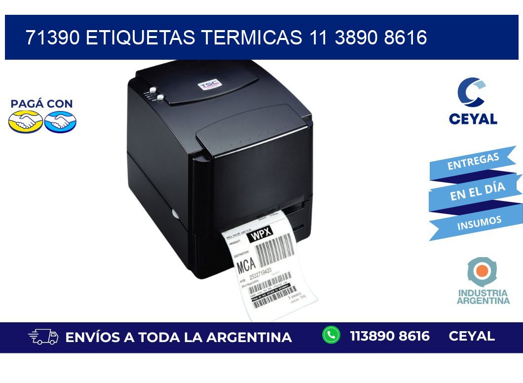 71390 ETIQUETAS TERMICAS 11 3890 8616