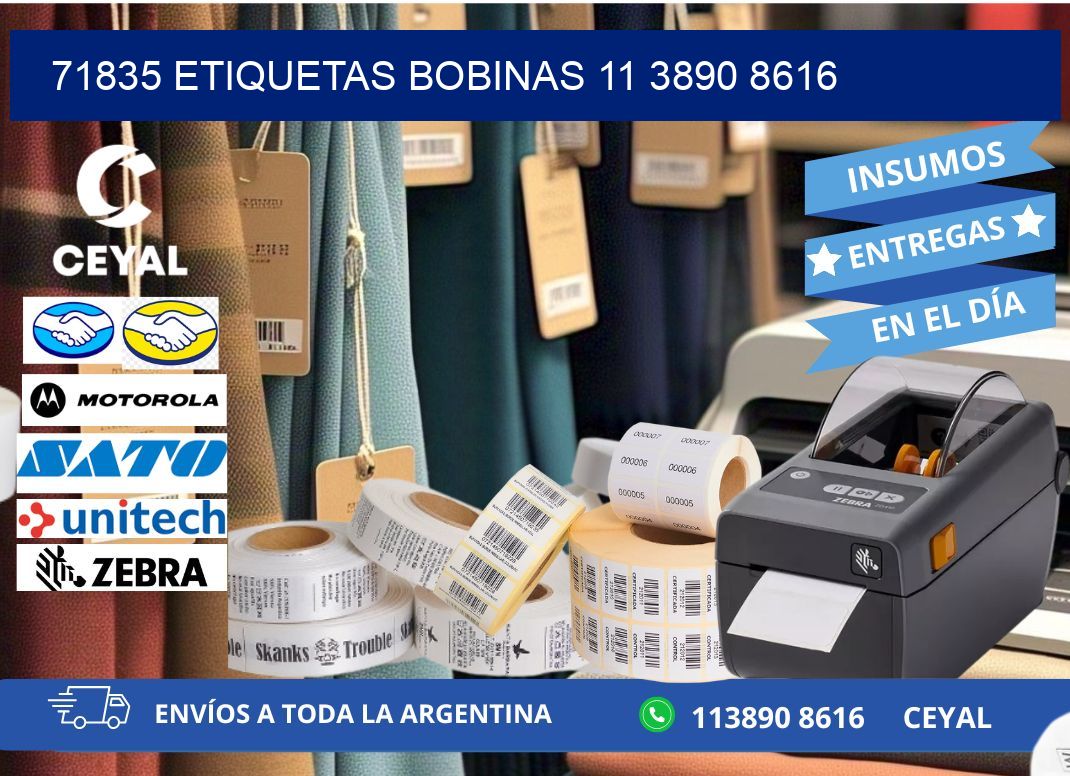71835 ETIQUETAS BOBINAS 11 3890 8616