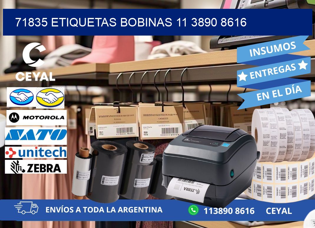71835 ETIQUETAS BOBINAS 11 3890 8616
