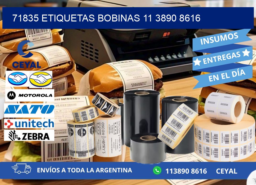 71835 ETIQUETAS BOBINAS 11 3890 8616