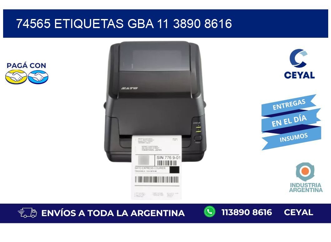 74565 ETIQUETAS GBA 11 3890 8616
