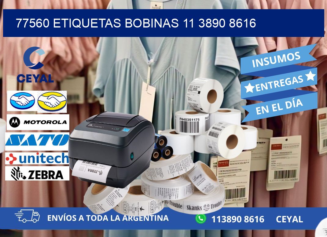 77560 ETIQUETAS BOBINAS 11 3890 8616