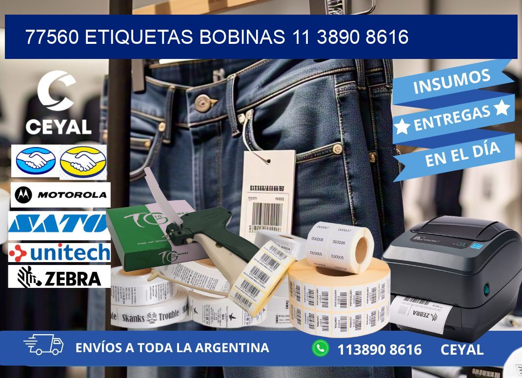 77560 ETIQUETAS BOBINAS 11 3890 8616