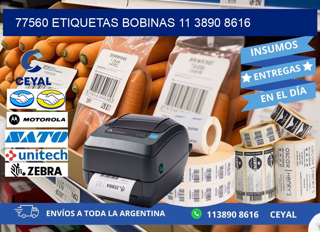 77560 ETIQUETAS BOBINAS 11 3890 8616