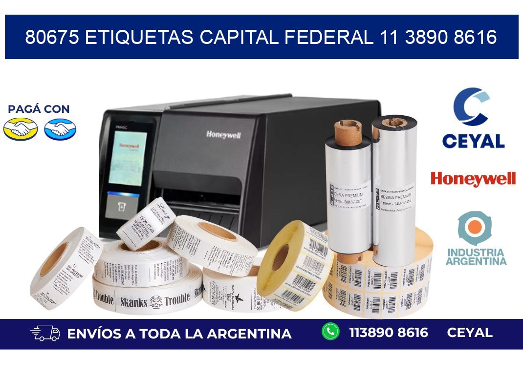 80675 ETIQUETAS CAPITAL FEDERAL 11 3890 8616