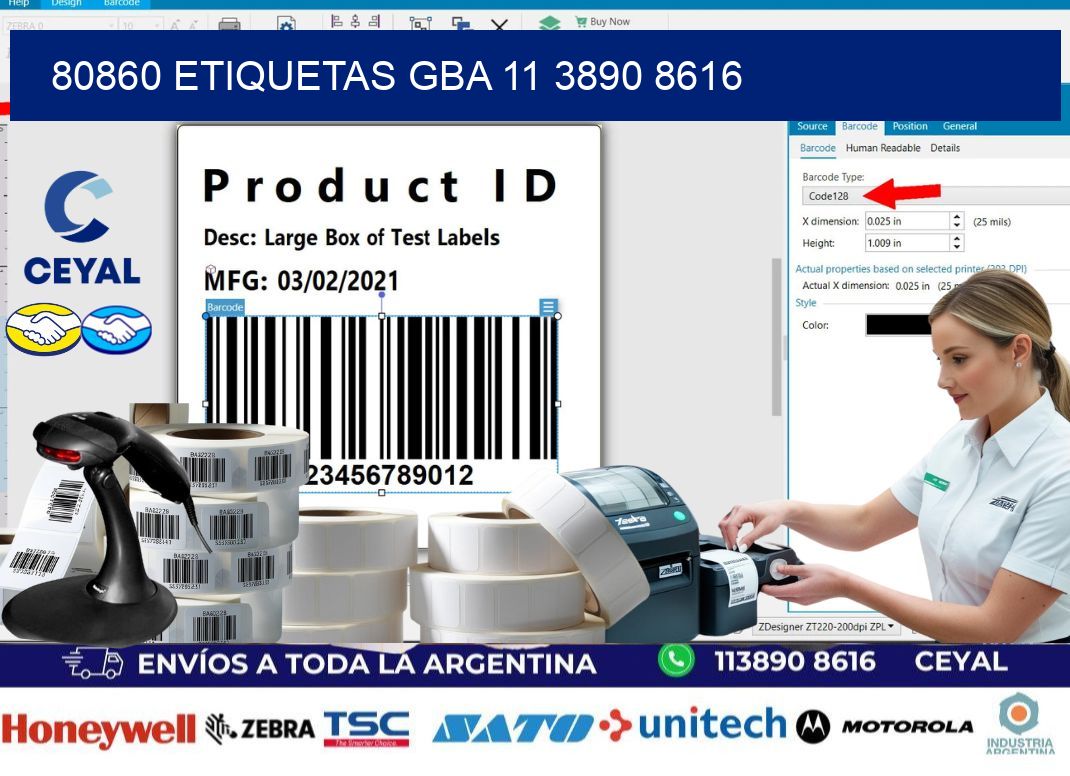 80860 ETIQUETAS GBA 11 3890 8616