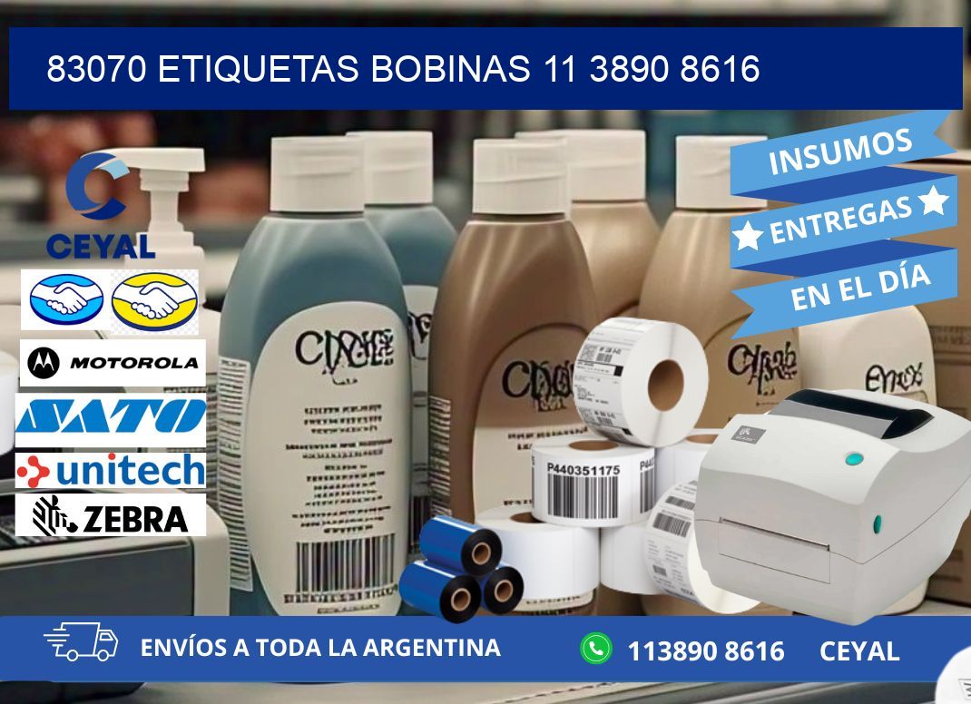 83070 ETIQUETAS BOBINAS 11 3890 8616