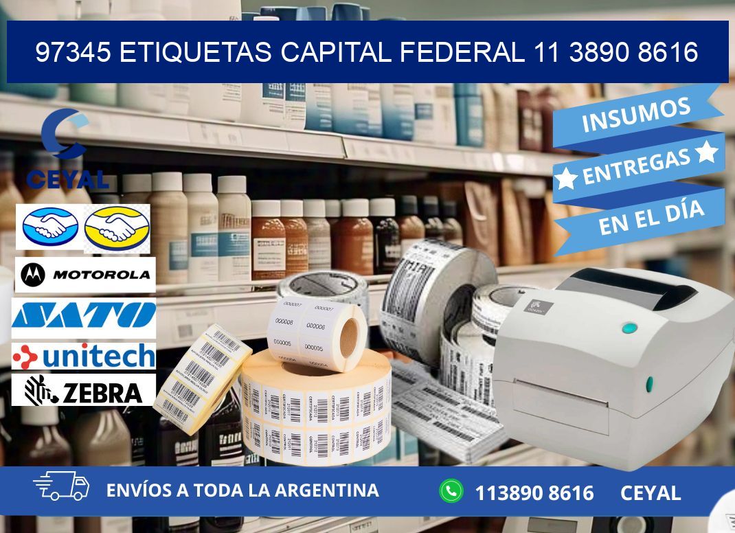 97345 ETIQUETAS CAPITAL FEDERAL 11 3890 8616