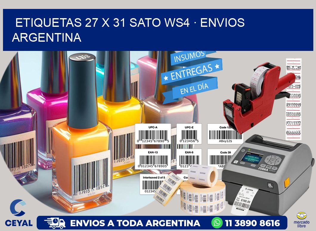 ETIQUETAS 27 x 31 SATO WS4 · ENVIOS ARGENTINA