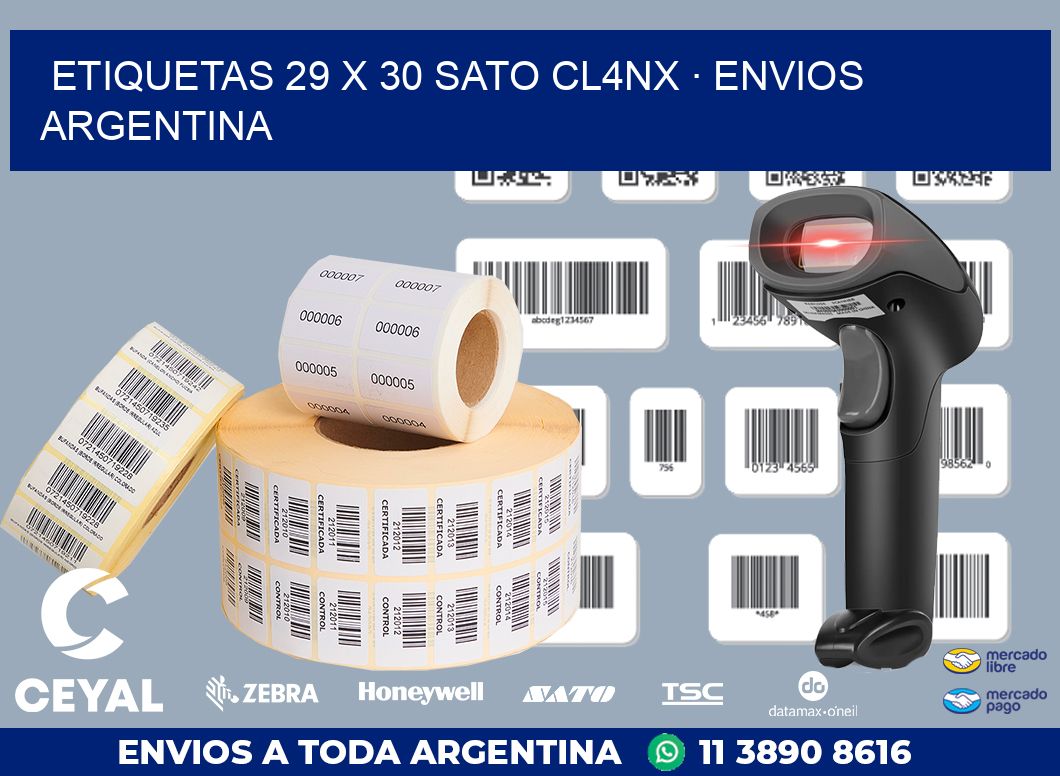ETIQUETAS 29 x 30 SATO CL4NX · ENVIOS ARGENTINA