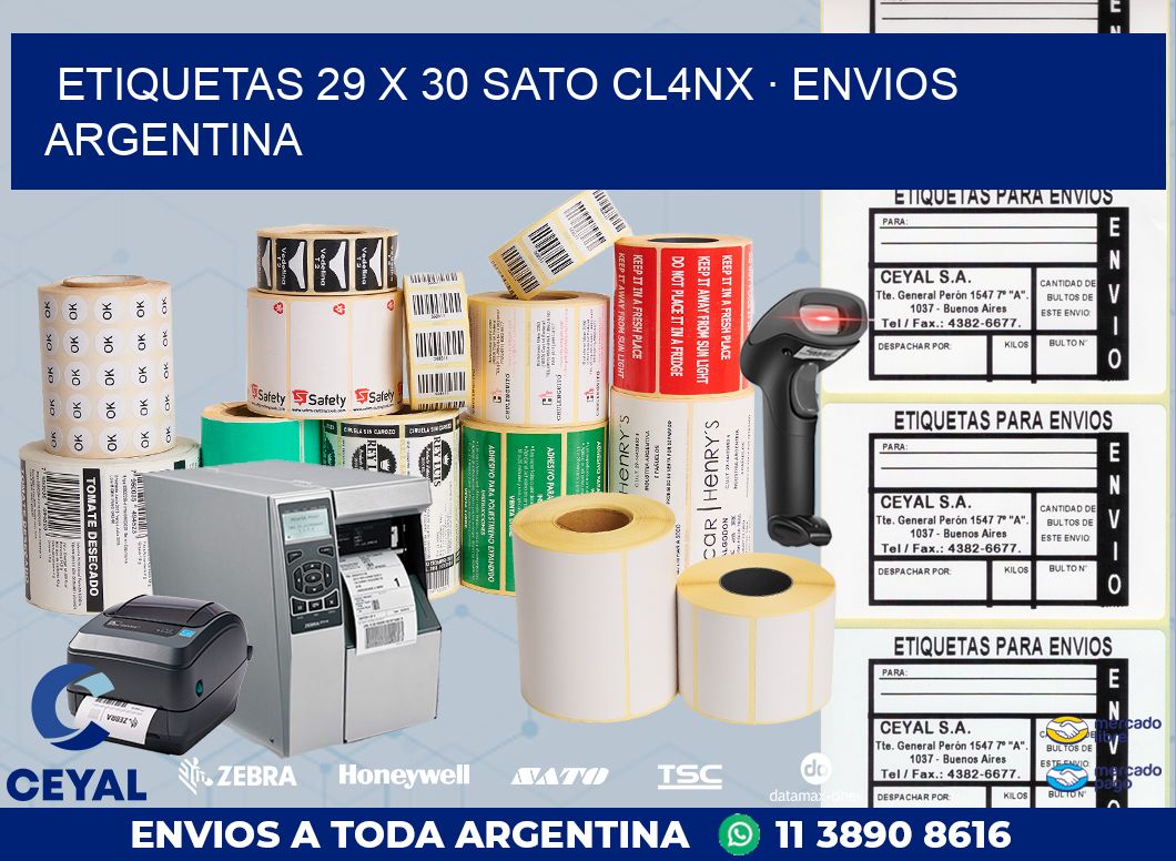 ETIQUETAS 29 x 30 SATO CL4NX · ENVIOS ARGENTINA