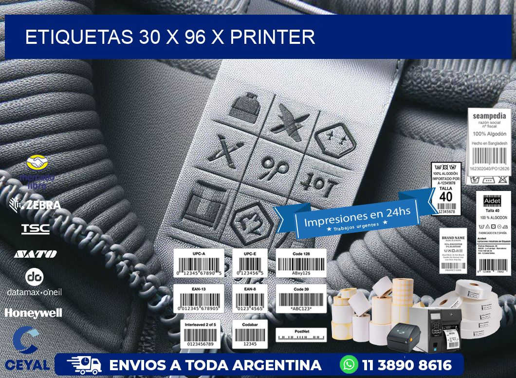ETIQUETAS 30 x 96 X PRINTER