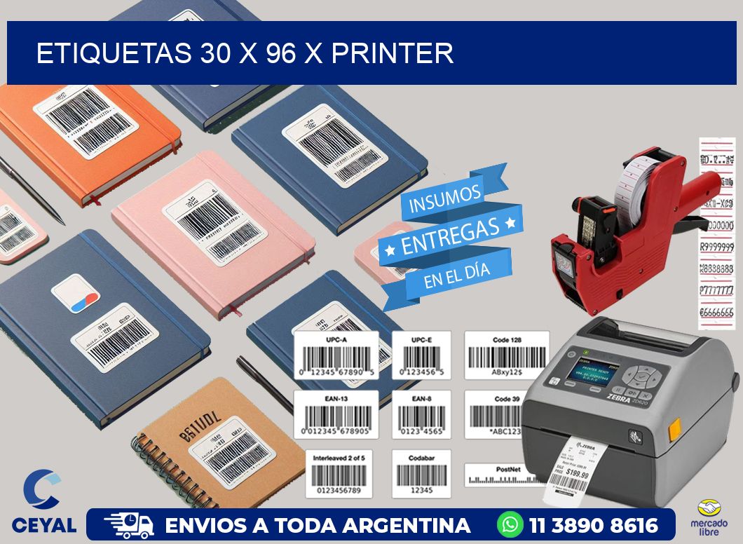 ETIQUETAS 30 x 96 X PRINTER
