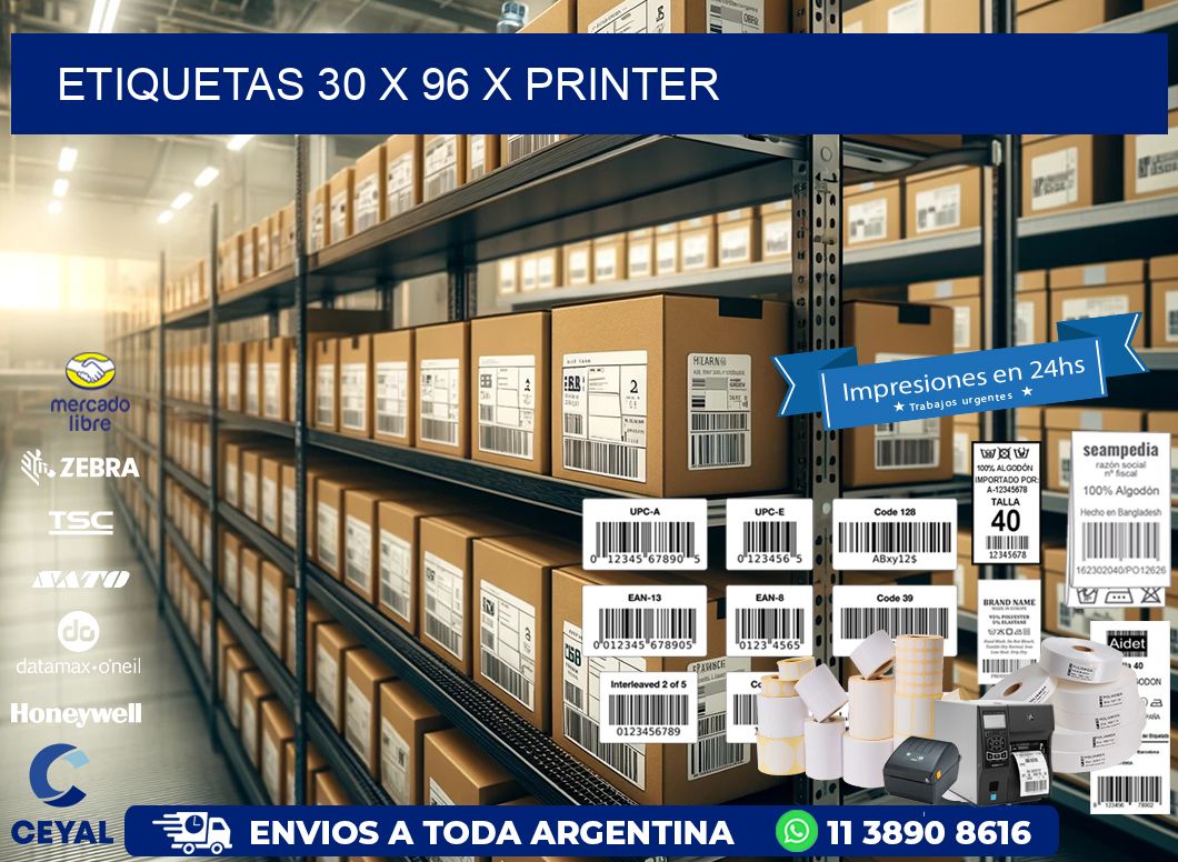 ETIQUETAS 30 x 96 X PRINTER