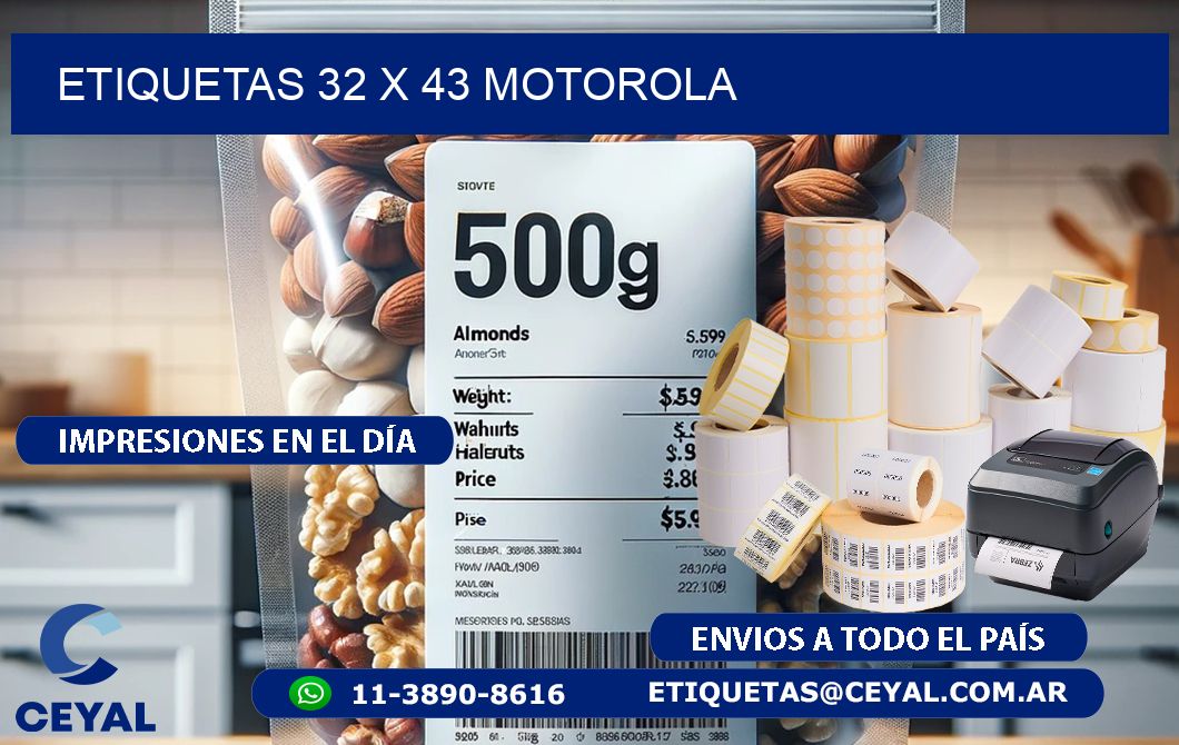 ETIQUETAS 32 x 43 MOTOROLA