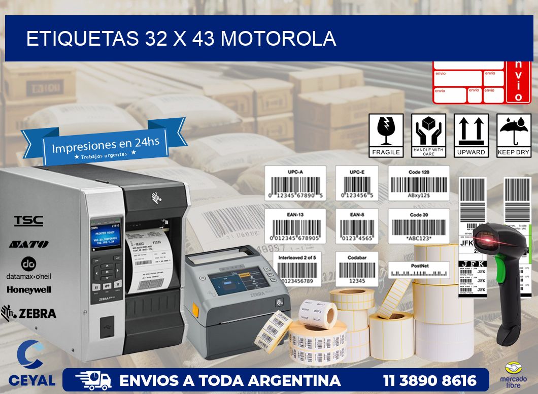 ETIQUETAS 32 x 43 MOTOROLA