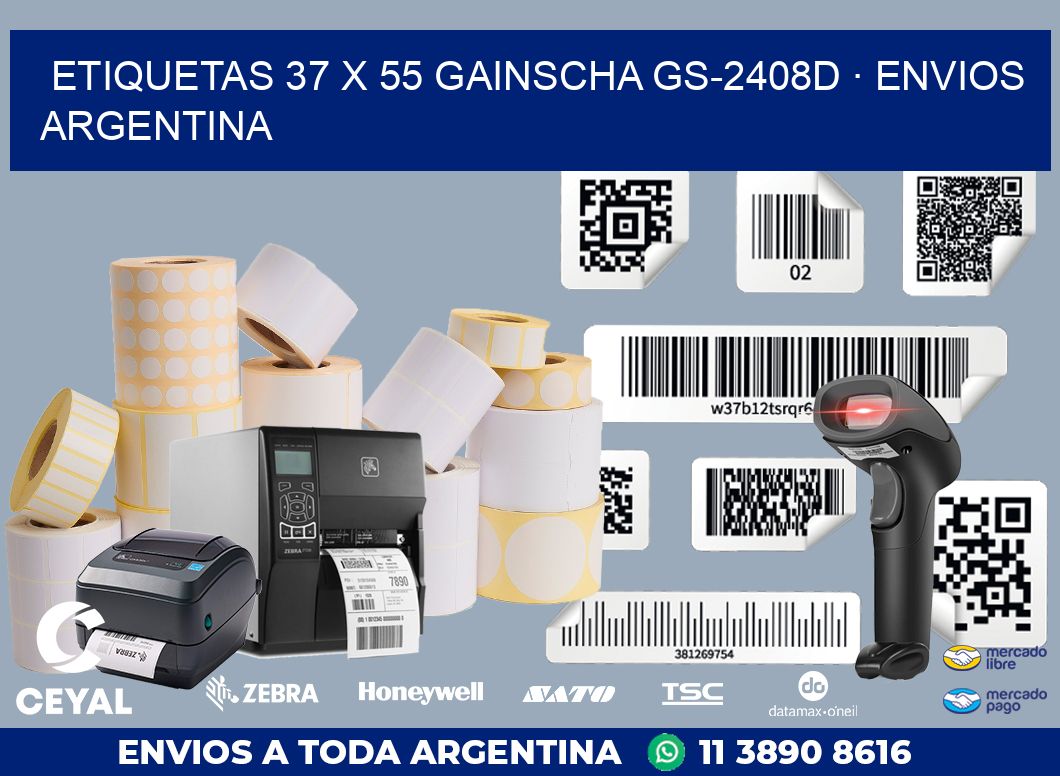 ETIQUETAS 37 x 55 GAINSCHA GS-2408D · ENVIOS ARGENTINA