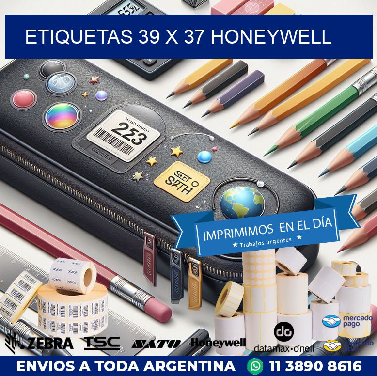 ETIQUETAS 39 x 37 HONEYWELL