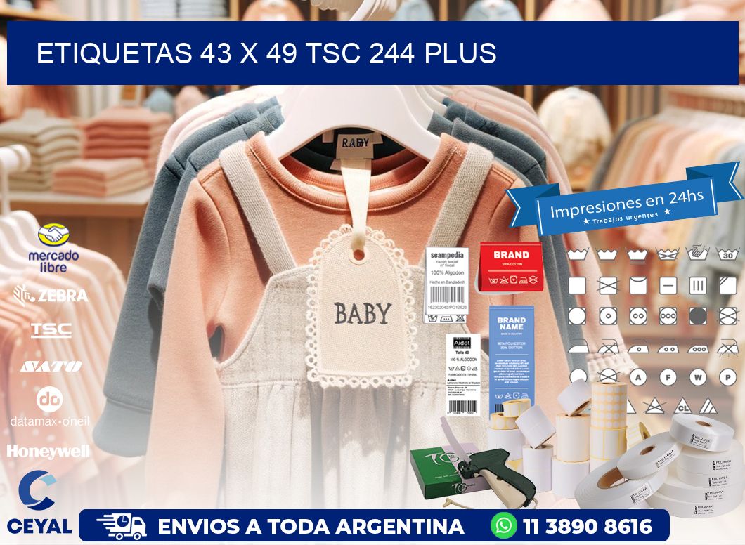 ETIQUETAS 43 x 49 TSC 244 PLUS