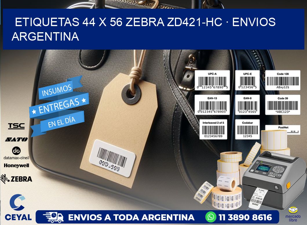 ETIQUETAS 44 x 56 ZEBRA ZD421-HC · ENVIOS ARGENTINA