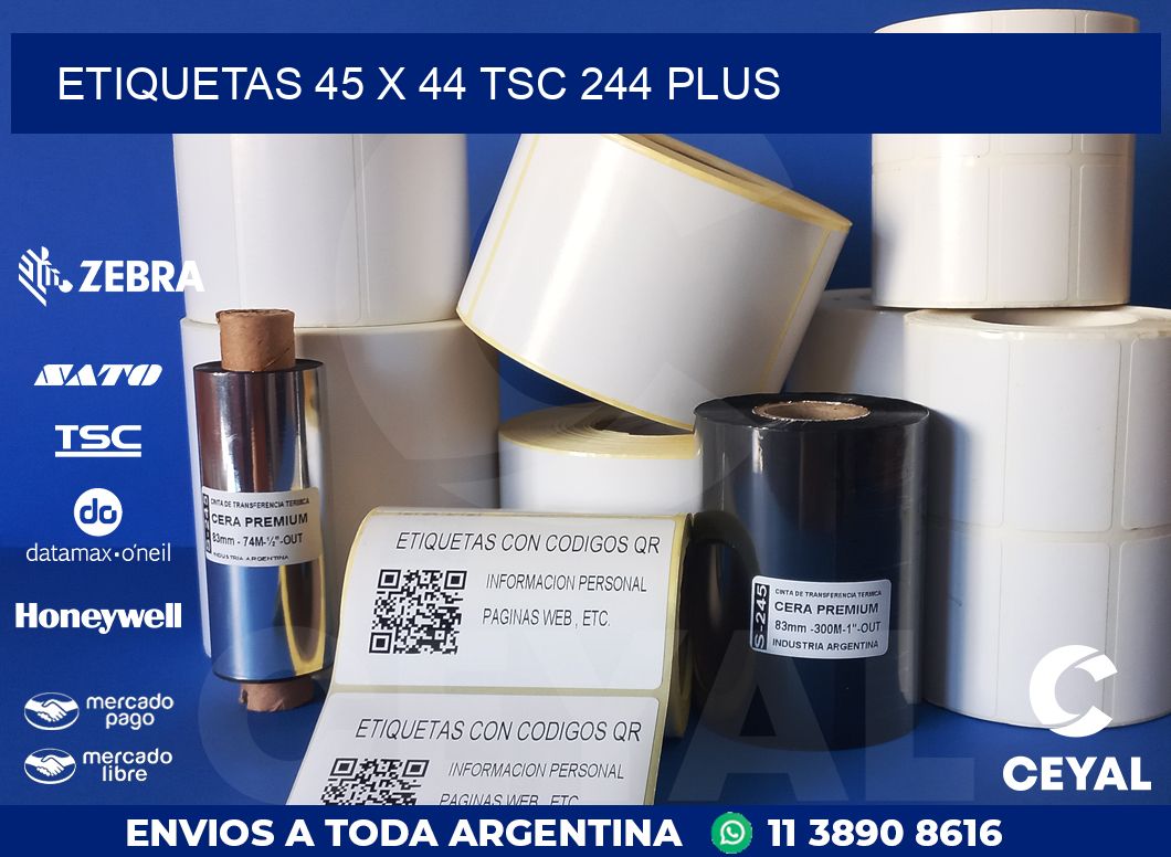 ETIQUETAS 45 x 44 TSC 244 PLUS