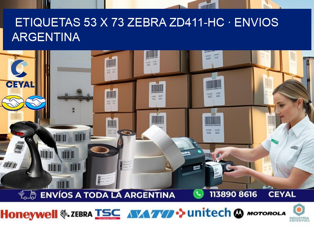 ETIQUETAS 53 x 73 ZEBRA ZD411-HC · ENVIOS ARGENTINA