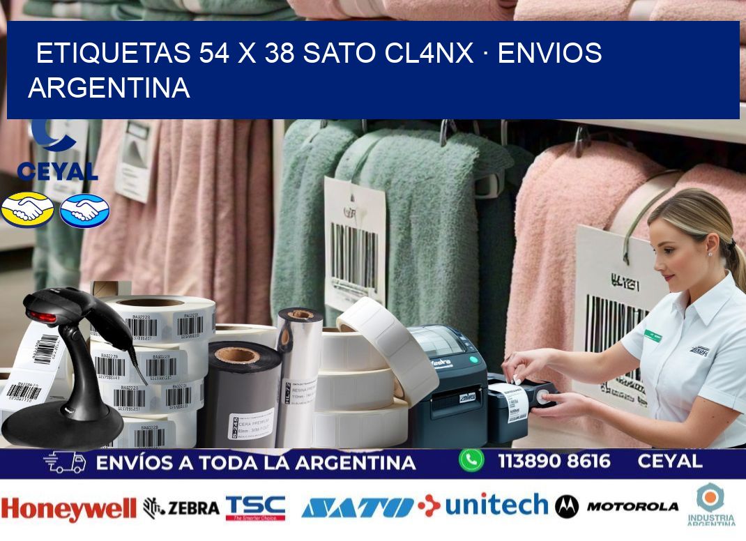 ETIQUETAS 54 x 38 SATO CL4NX · ENVIOS ARGENTINA