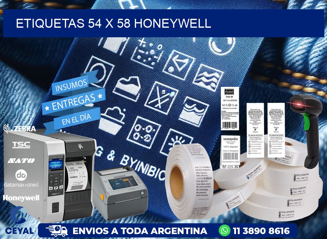 ETIQUETAS 54 x 58 HONEYWELL