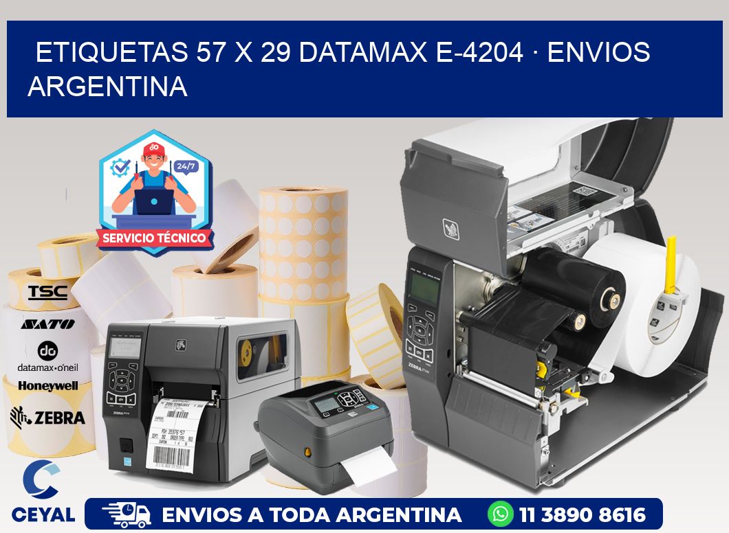 ETIQUETAS 57 x 29 DATAMAX E-4204 · ENVIOS ARGENTINA