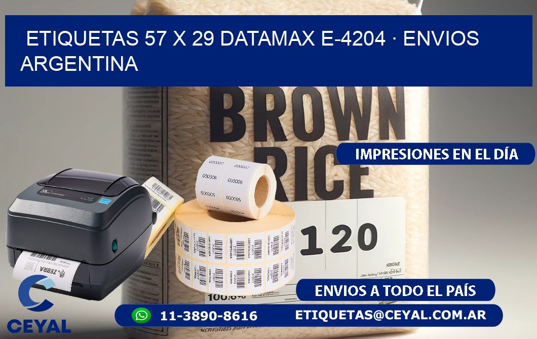 ETIQUETAS 57 x 29 DATAMAX E-4204 · ENVIOS ARGENTINA