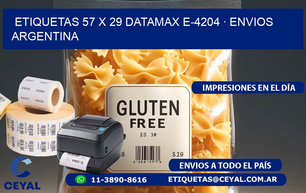 ETIQUETAS 57 x 29 DATAMAX E-4204 · ENVIOS ARGENTINA