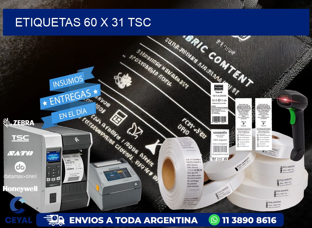 ETIQUETAS 60 x 31 TSC