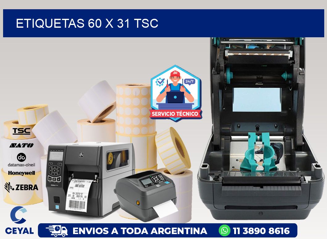 ETIQUETAS 60 x 31 TSC