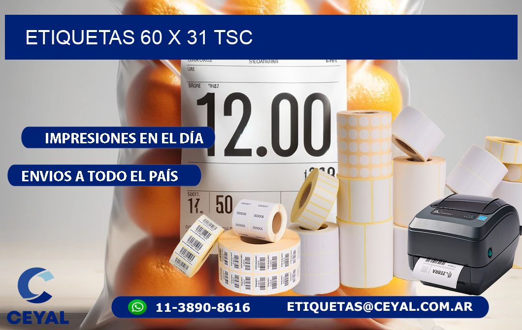 ETIQUETAS 60 x 31 TSC