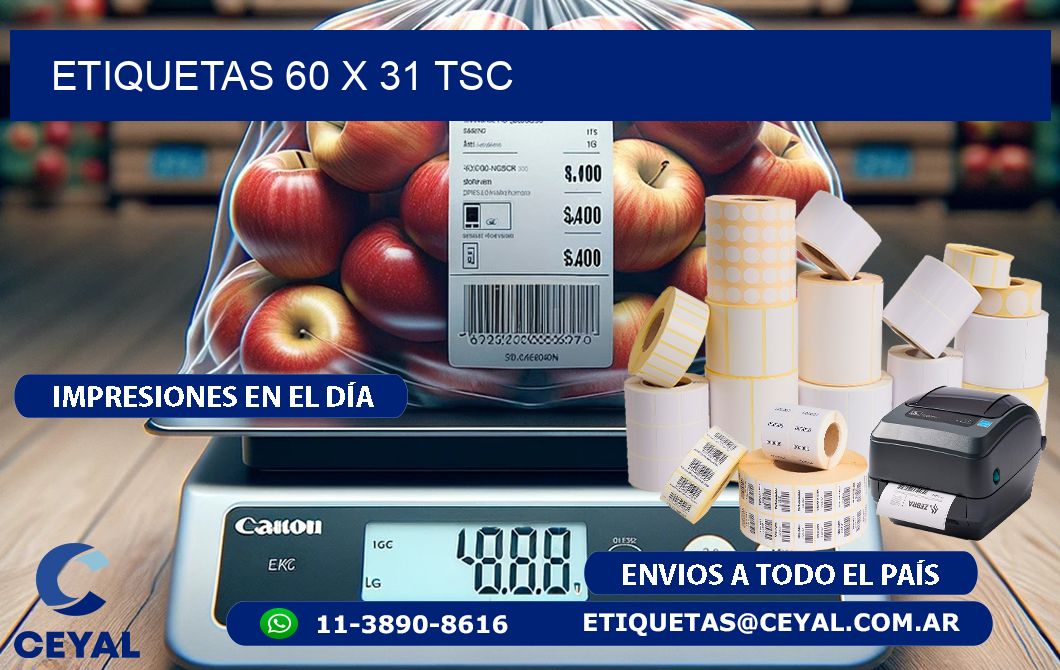 ETIQUETAS 60 x 31 TSC