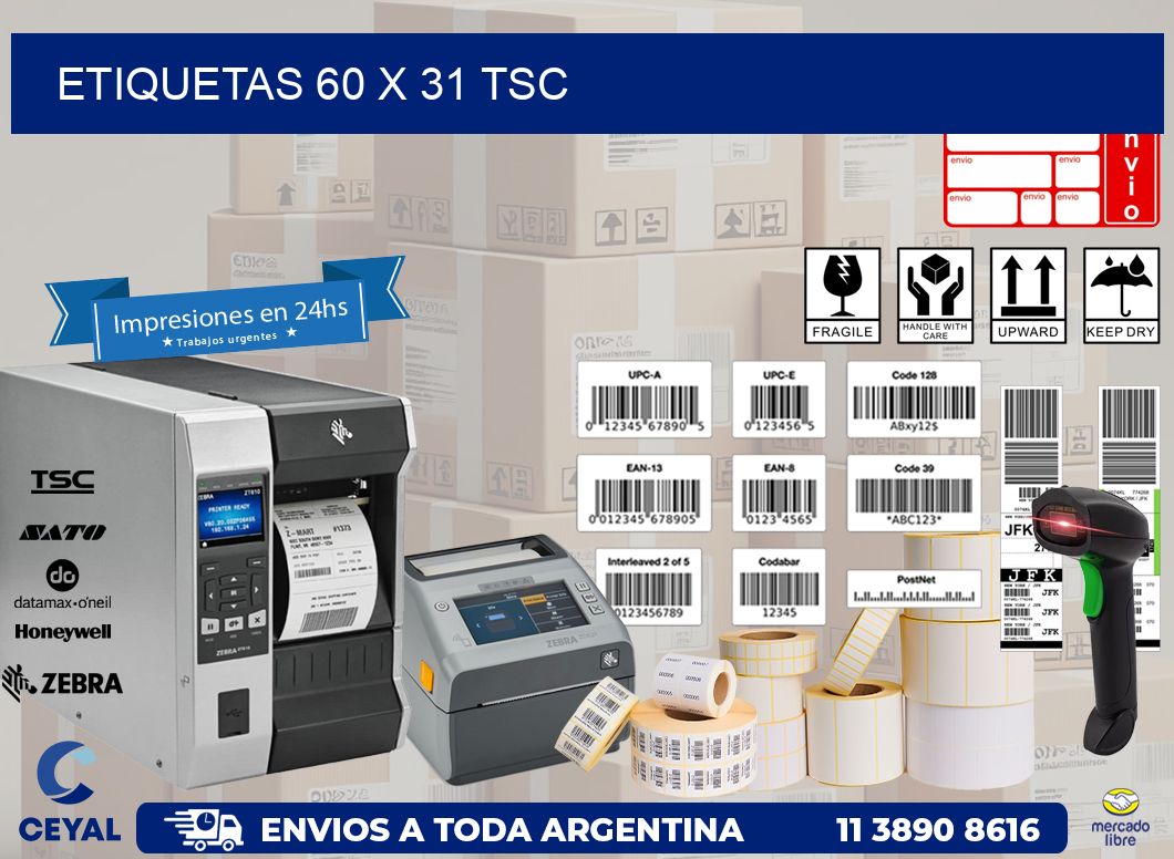 ETIQUETAS 60 x 31 TSC