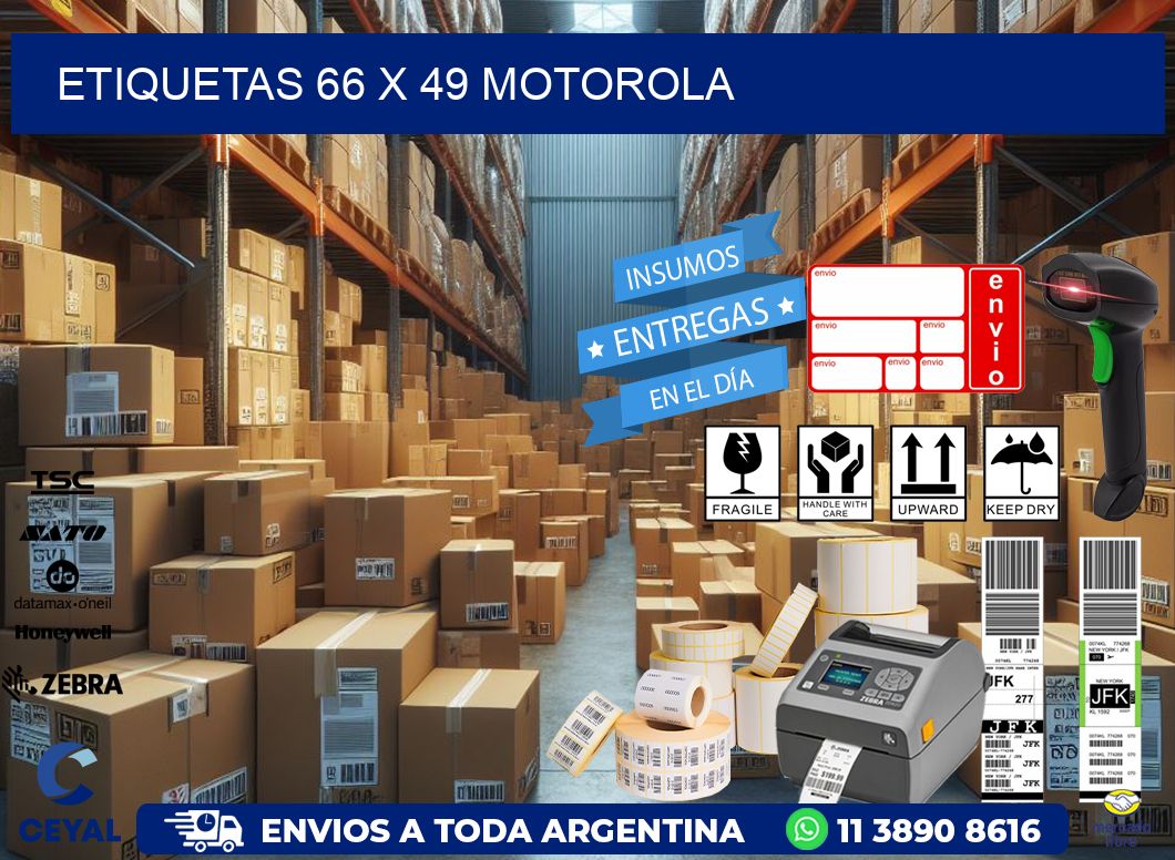 ETIQUETAS 66 x 49 MOTOROLA