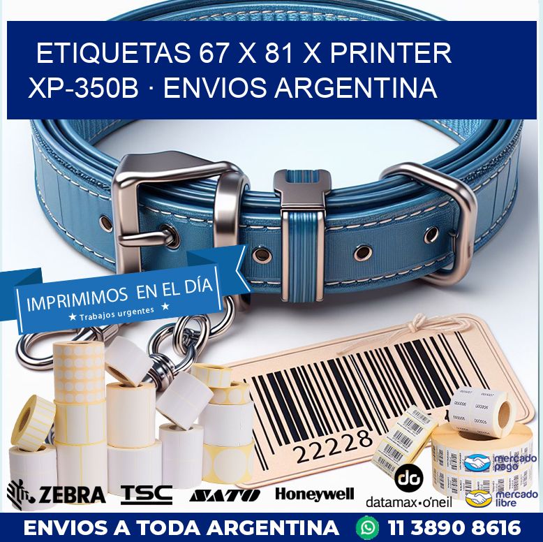 ETIQUETAS 67 x 81 X PRINTER XP-350B · ENVIOS ARGENTINA