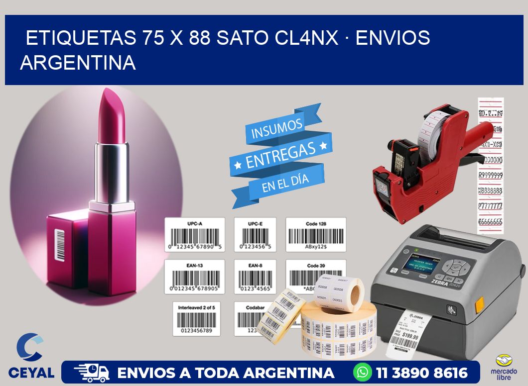 ETIQUETAS 75 x 88 SATO CL4NX · ENVIOS ARGENTINA